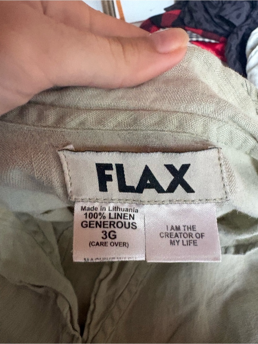 Flax Linen Button-Front Sage Set - Picture 3 of 3